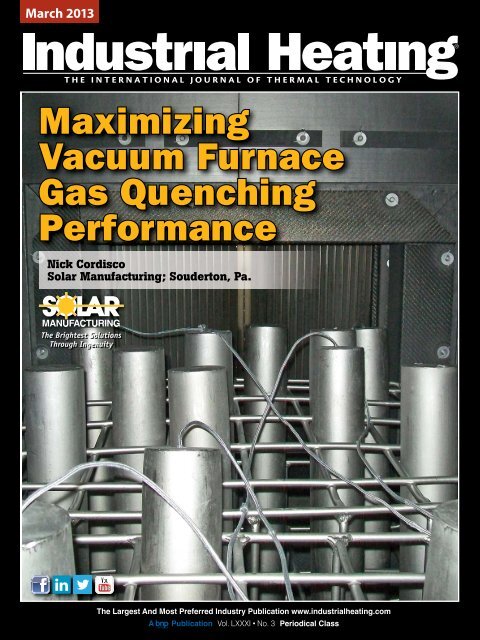 Maximizing Vacuum Furnace Gas Quenching Performance - Solar ...
