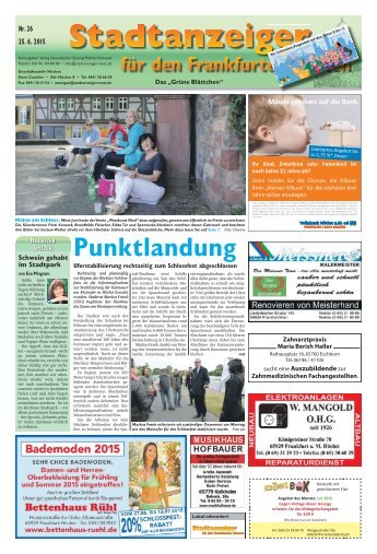 Stadtanzeiger für den Frankfurter Westen