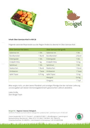 Obst-Gemüse-Kistl KW 26