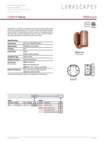 LS201A Hakea Wallmount - Lumascape