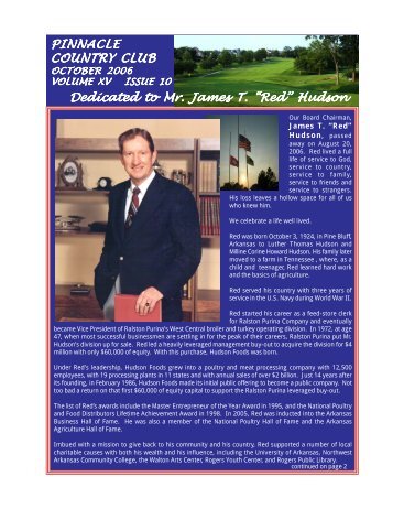 OCTOBER 2006 NEWSLETTER.pmd - Pinnacle Country Club