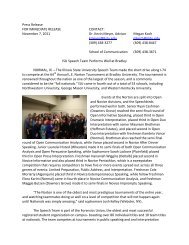 Press Release FOR IMMEDIATE RELEASE CONTACT - School of ...