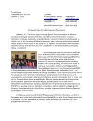Press Release FOR IMMEDIATE RELEASE CONTACT - School of ...