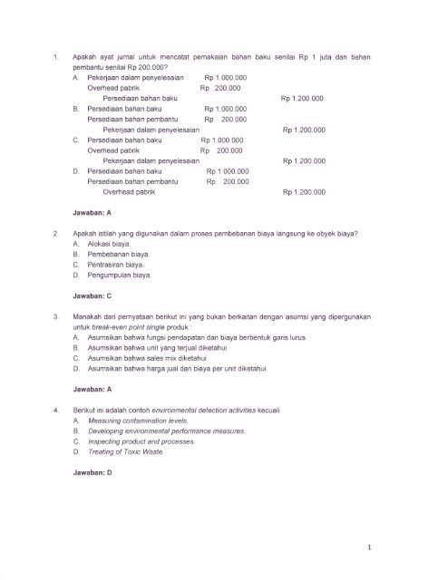 Contoh Soal Ujian CPA (AMSI)