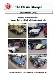 The Classic Marque - Jaguar Drivers Club of South Australia