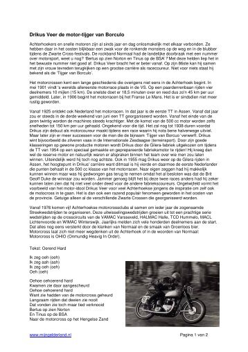 Drikus Veer de motor-tijger van Borculo - MijnGelderland