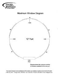Maximum Window Diagrams - Pacific Yurts