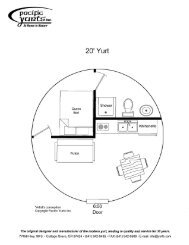 Sample Floor Plans for 20 - Pacific Yurts