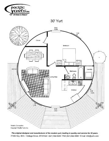 Sample Floor Plans for 30 - Pacific Yurts