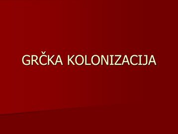 GRČKA KOLONIZACIJA