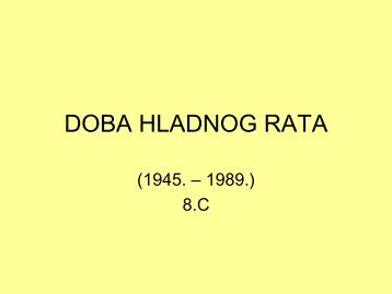 DOBA HLADNOG RATA