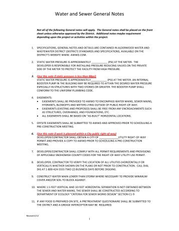 general notes