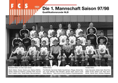 Saison 96/97: Eine Spielzeit voller HÃ¶hepunkte - FC Solothurn