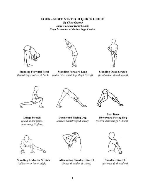 FOUR - SIDED STRETCH QUICK GUIDE - Luke's Locker