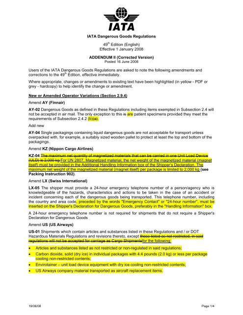 洋書 iATA Dangerius Goods Training Programme IATA DGR Training Programs Training Aids for shipping Hazmat