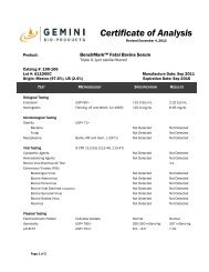 Certificate of Analysis