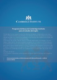 Programa de Becas de Cambridge Institute para el estudio ... - Alares
