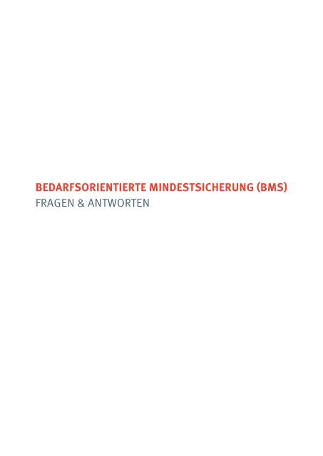 Bedarfsorientierte Mindestsicherung (BMs) - Bundesministerium für ...