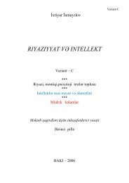 RIYAZIYYAT VƏ INTELLEKT