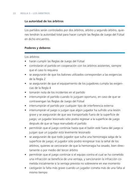 Reglas de Juego del Futsal - FIFA.com