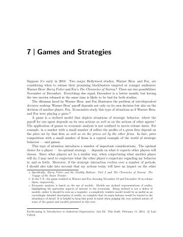 7 Games and Strategies - Luiscabral.net