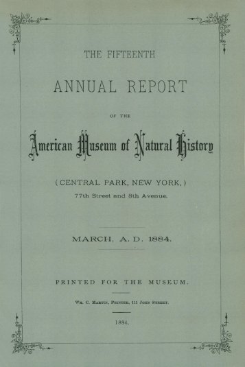 1884-1885 - American Museum of Natural History