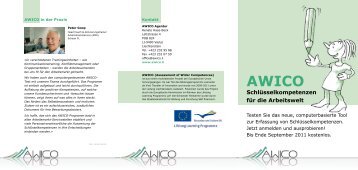 AWICO Schlüsselkompetenzen für die Arbeitswelt - Schweizerischer ...