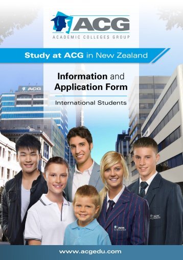 Information and Application Form - The Academic Colleges Group