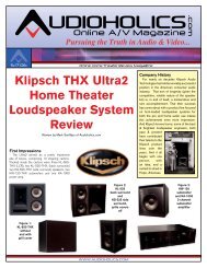 Klipsch THX Ultra2 Home Theater Loudspeaker System Review