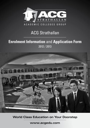 ACG Strathallan Application Form - The Academic Colleges Group