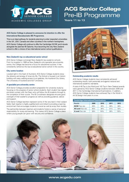 ACG Senior College Flyer(864KB) - The Academic Colleges Group