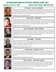 LAS VEGAS NIKE COACH OF THE YEAR FOOTBALL CLINIC 2013