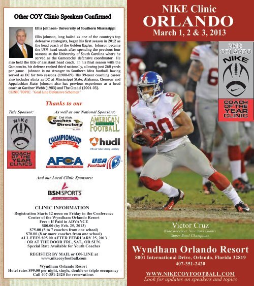 Wyndham Orlando Resort - Nike Coach of the Year Clinic