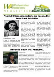 February 2010 Issue - Westminster Academy