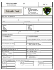 application for prn number assignment system information ...