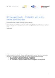 Geringqualifizierte - Strategien und Instru- mente der ... - AMOSA