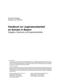 Handbuch zur Jugendsozialarbeit an Schulen in Bayern