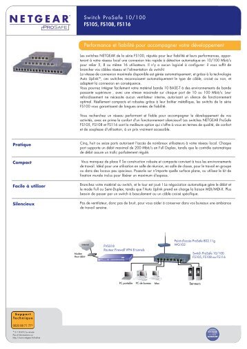 Switch ProSafe 10/100 FS105, FS108, FS116 ... - Netgear