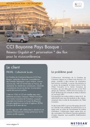 Cas client : CCI Bayonne Pays Basque - Netgear
