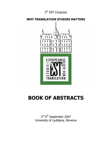 BOOK OF ABSTRACTS - Lugos