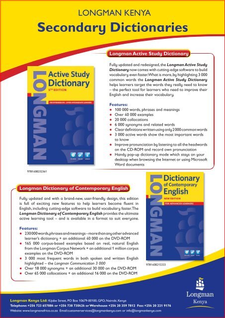Secondary Dictionaries - Pearson