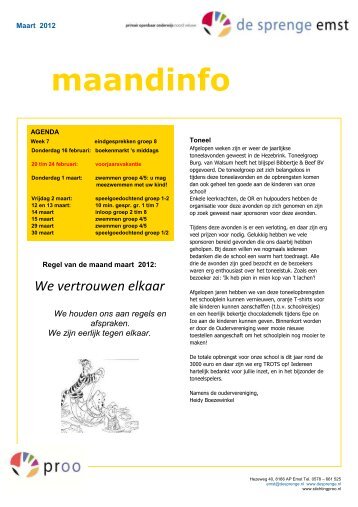 maandinfo - De Sprenge Emst