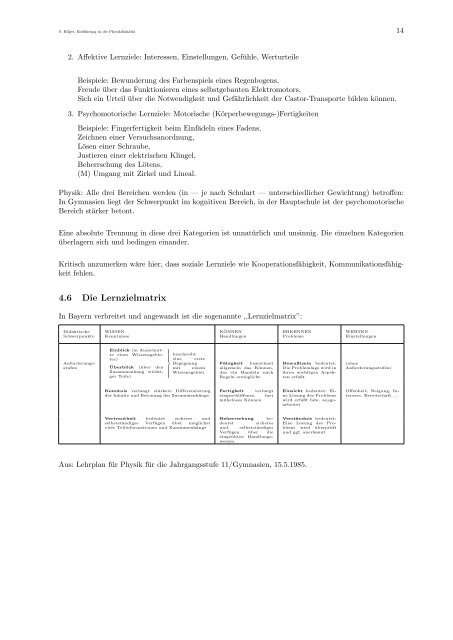 Einführung in die Fachdidaktik Physik (HS) - Die Seiten der