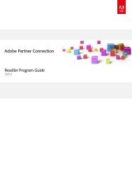 AdobeÂ® Partner Connection Reseller Program
