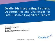 Orally Disintegrating Tablets