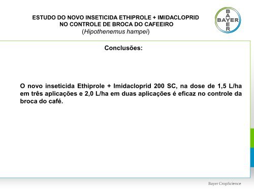 estudo do novo inseticida ethiprole + imidacloprid no controle de ...