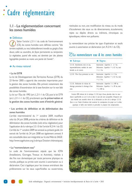 DIAGNOSTIC ENVIRONNEMENTAL - (SAGE) du bassin de l'Huisne