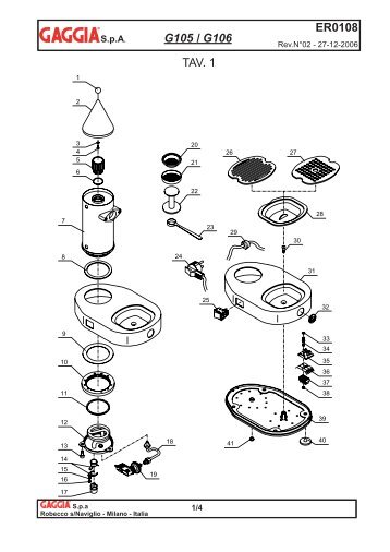 G105 / G106 ER0108 - gaggia manual service