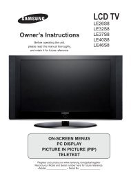 Manual TV Samsung LE26S8