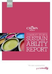 Crown Sustainability Report 2011 - Sadolin